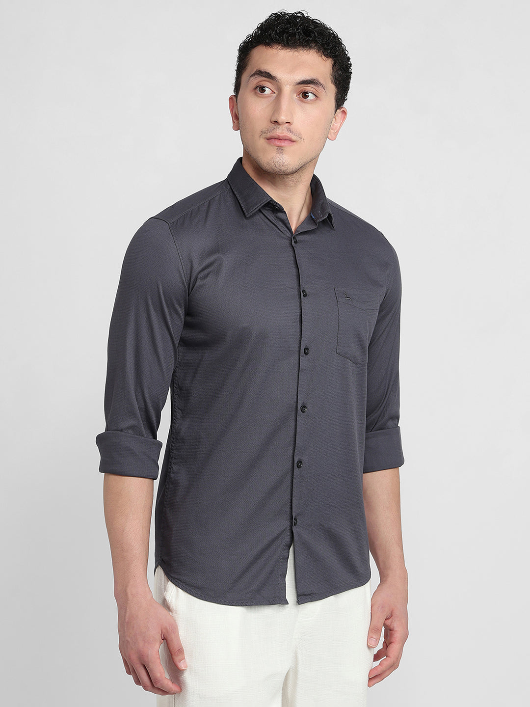 Parx Grey Casual Shirt