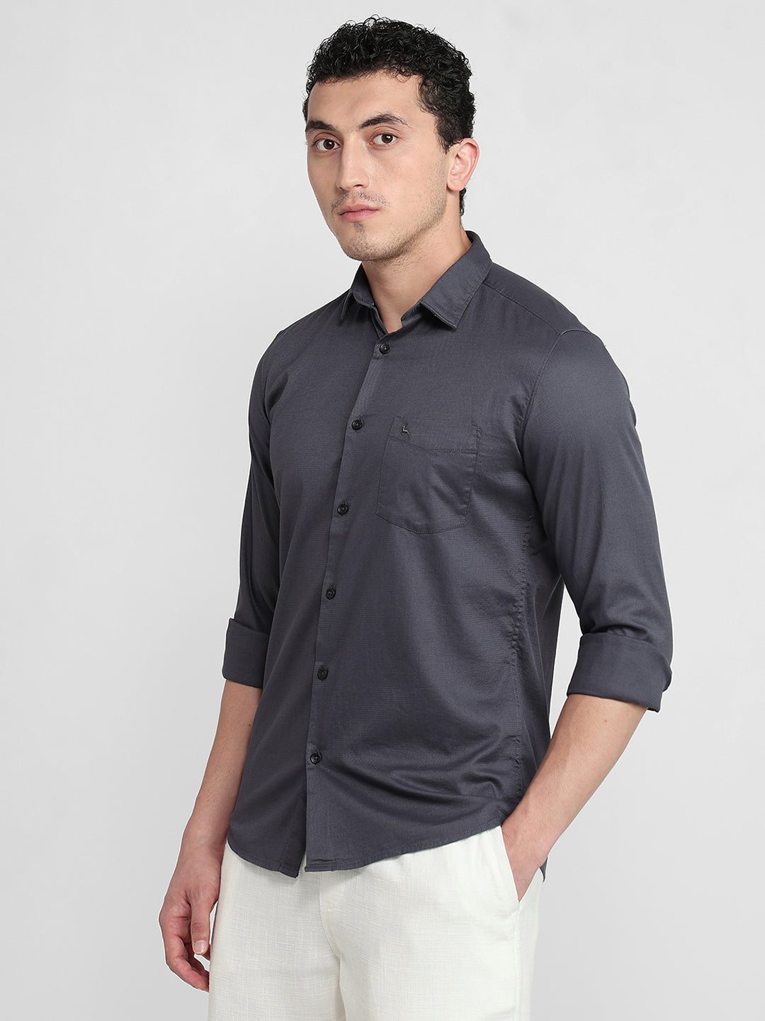 Parx Grey Casual Shirt