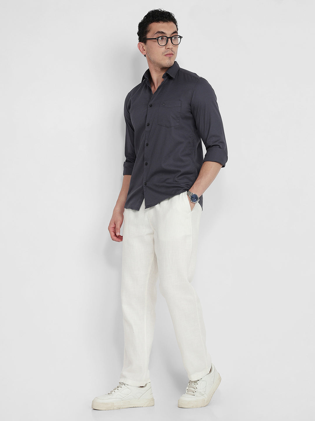 Parx Grey Casual Shirt