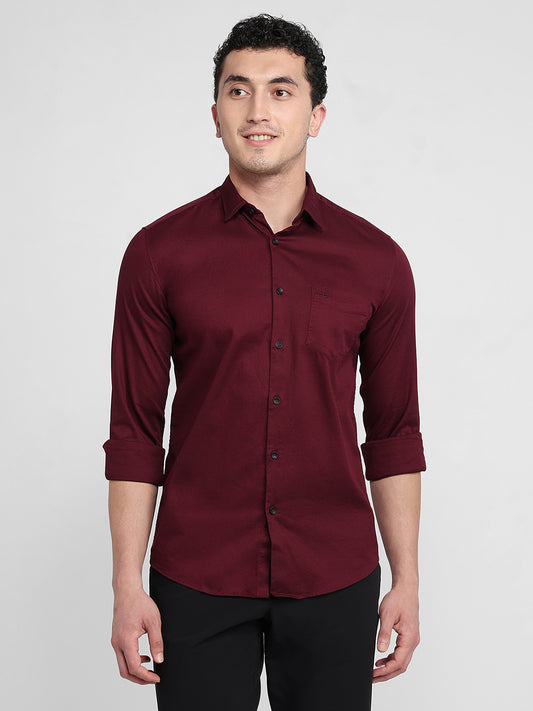Parx Maroon Casual Shirt