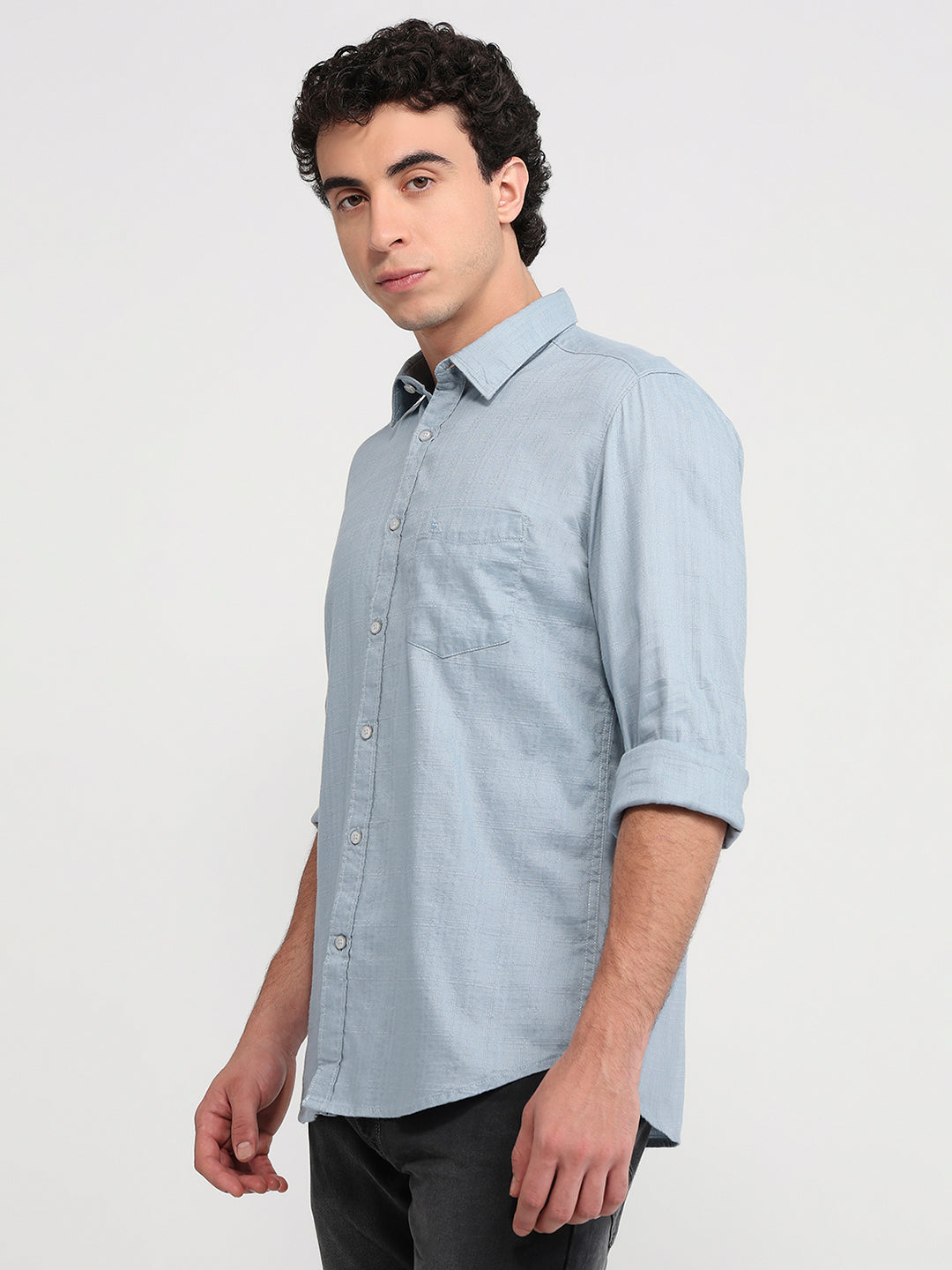 Parx Blue Casual Shirt