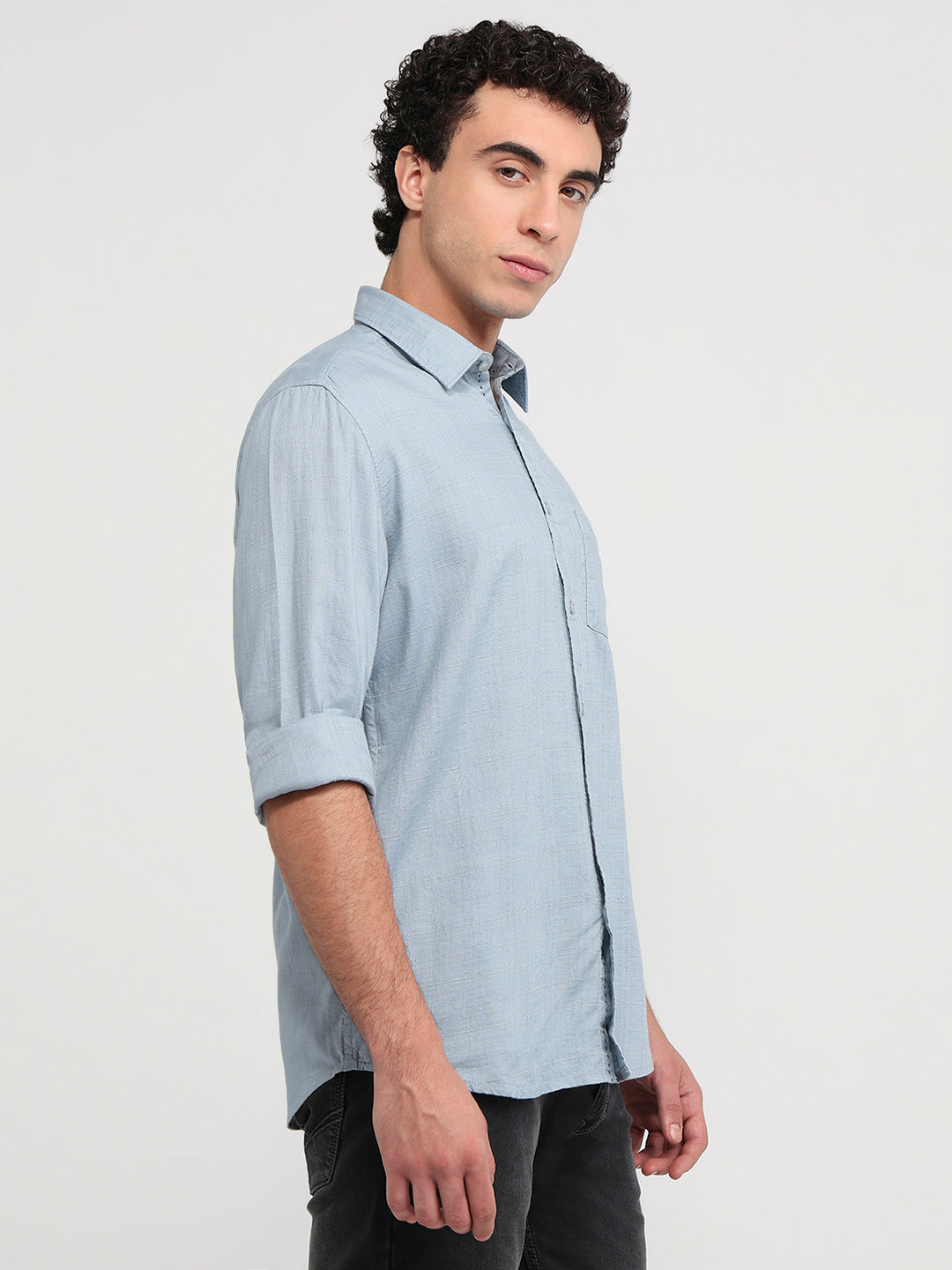 Parx Blue Casual Shirt