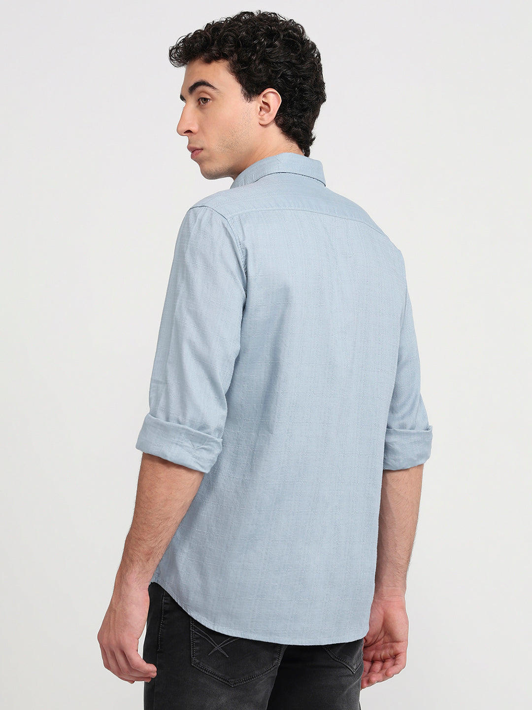 Parx Blue Casual Shirt