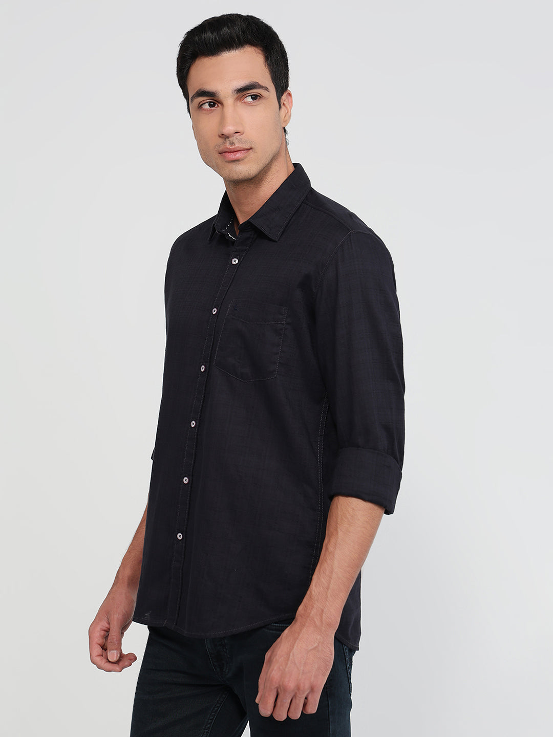 Parx Blue Casual Shirt