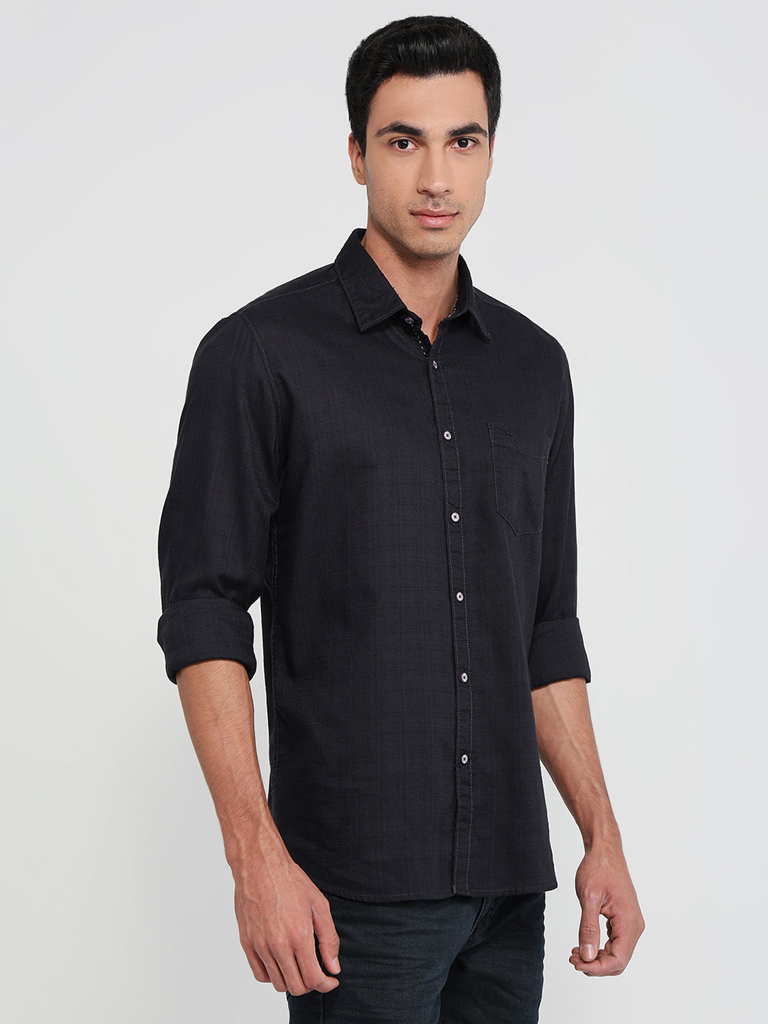 Parx Blue Casual Shirt