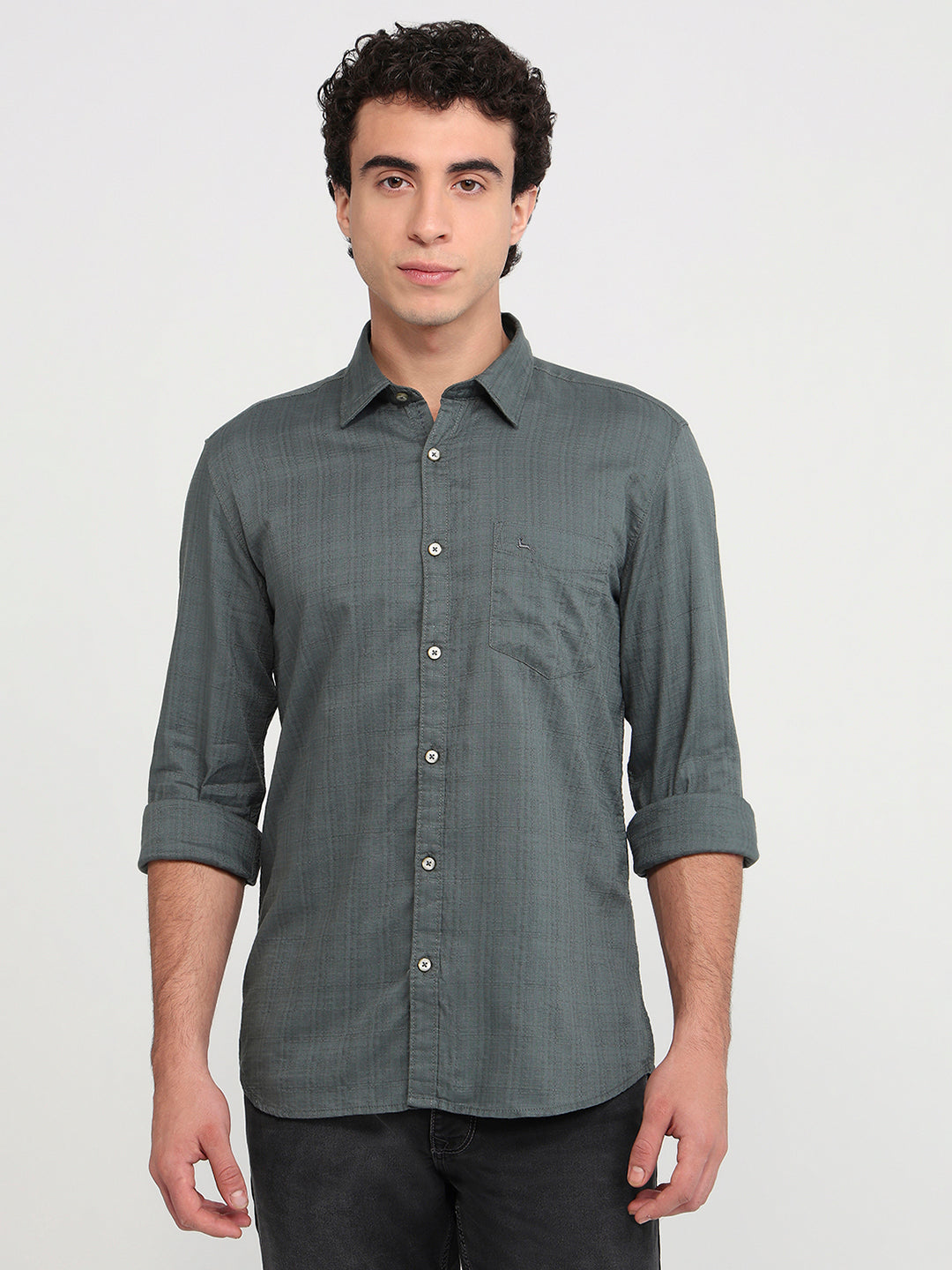 Parx Green Casual Shirt
