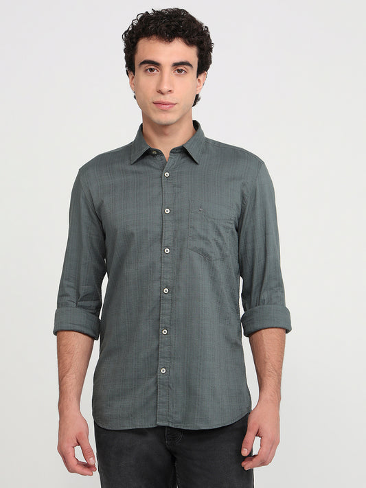 Parx Green Casual Shirt