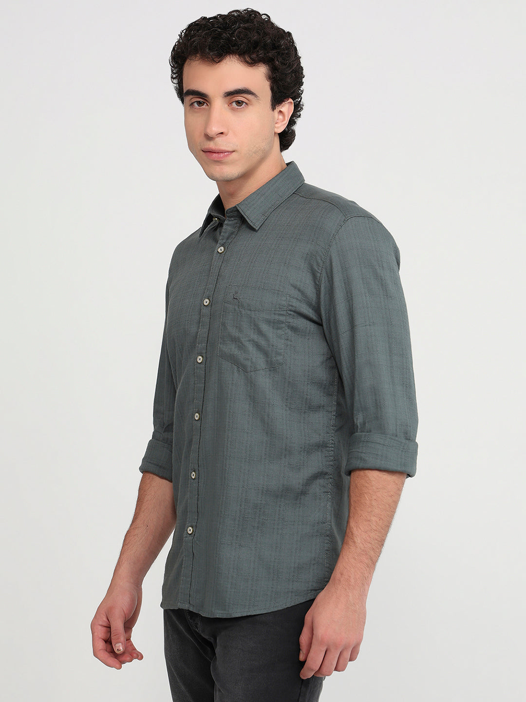 Parx Green Casual Shirt