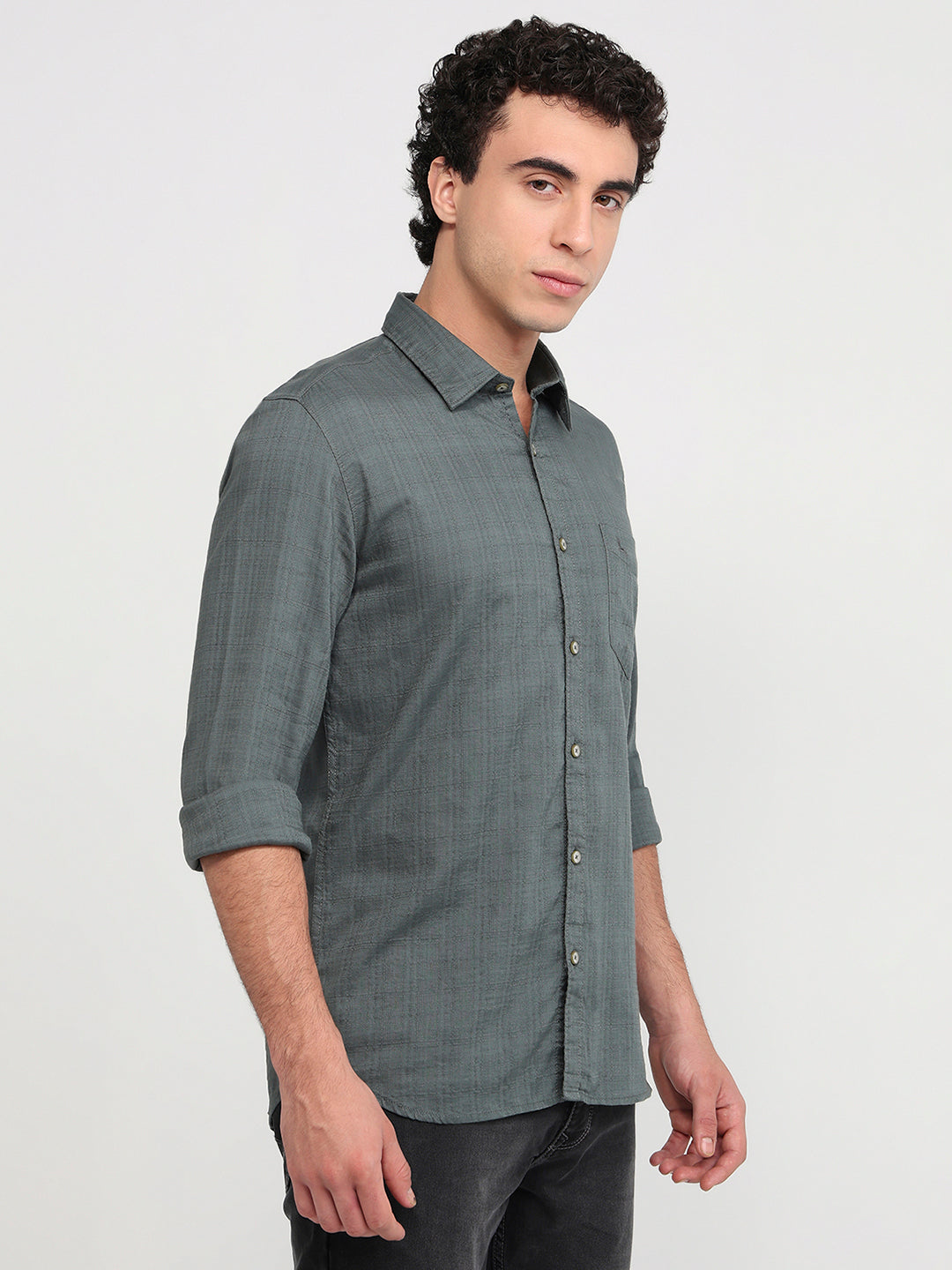 Parx Green Casual Shirt