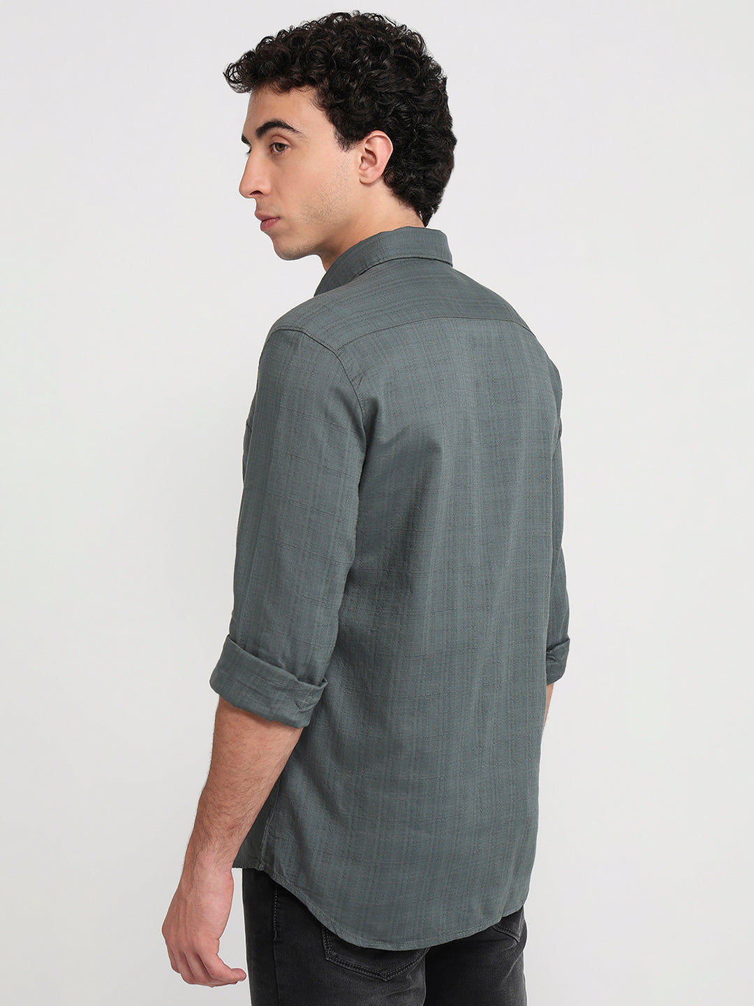 Parx Green Casual Shirt