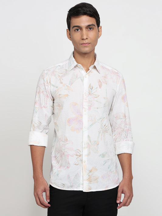 Parx White Casual Shirt