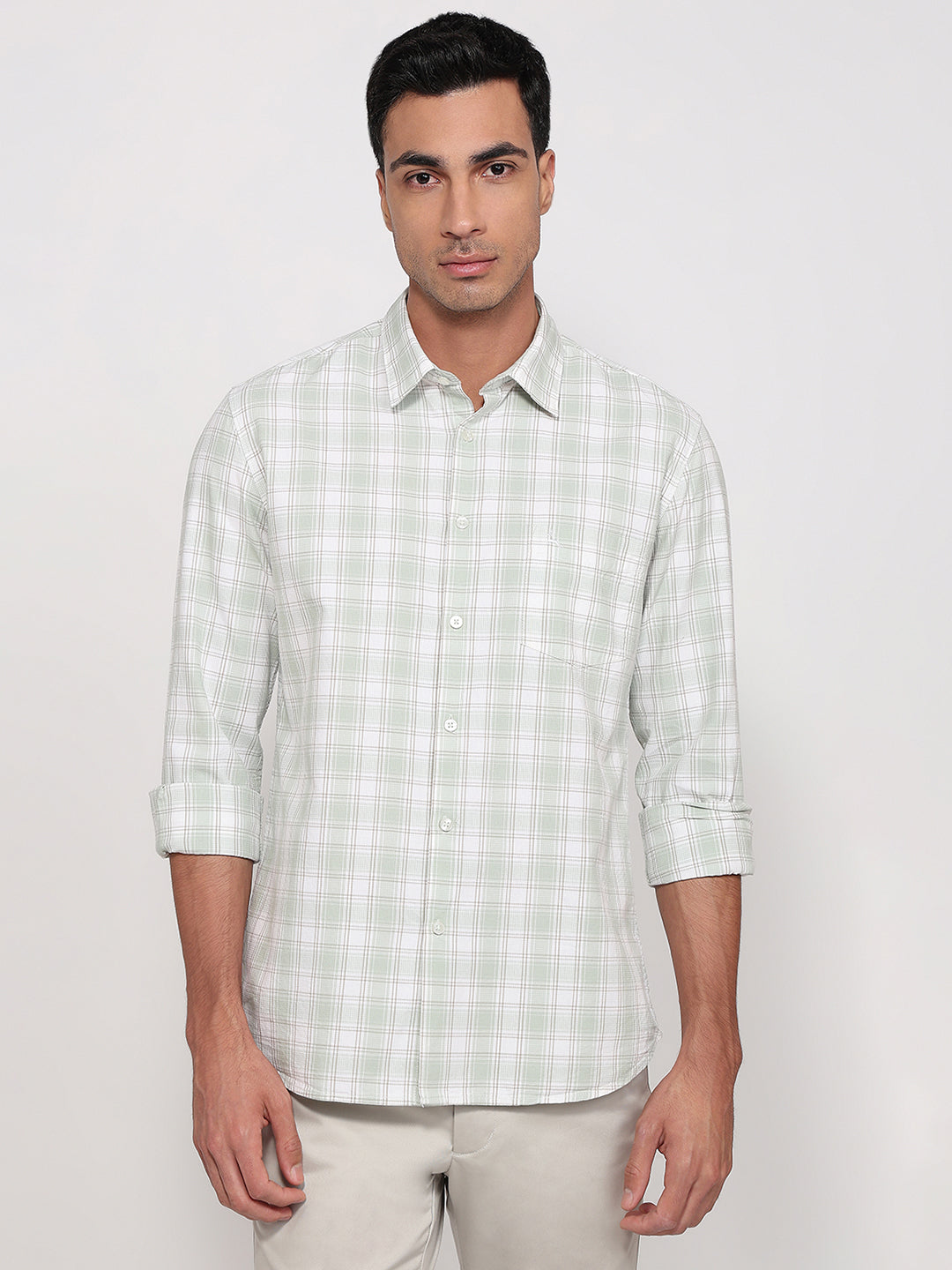 Parx Green Casual Shirt