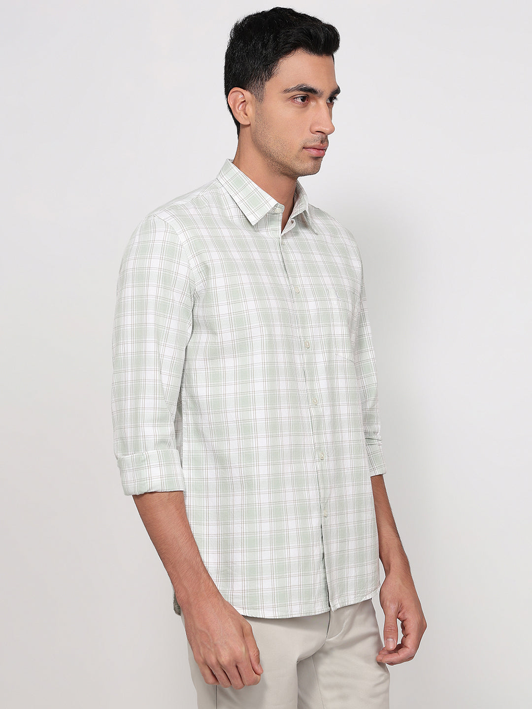 Parx Green Casual Shirt