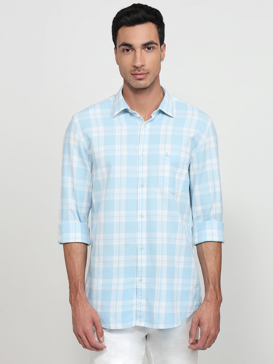 Parx Blue Casual Shirt