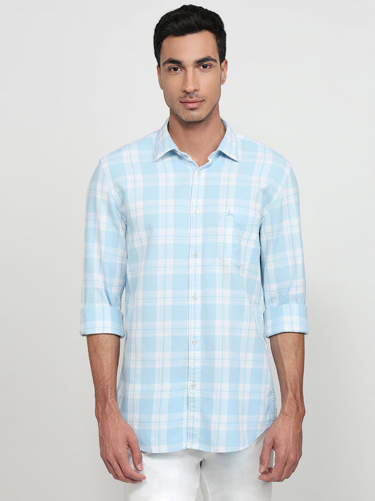 Parx Blue Casual Shirt
