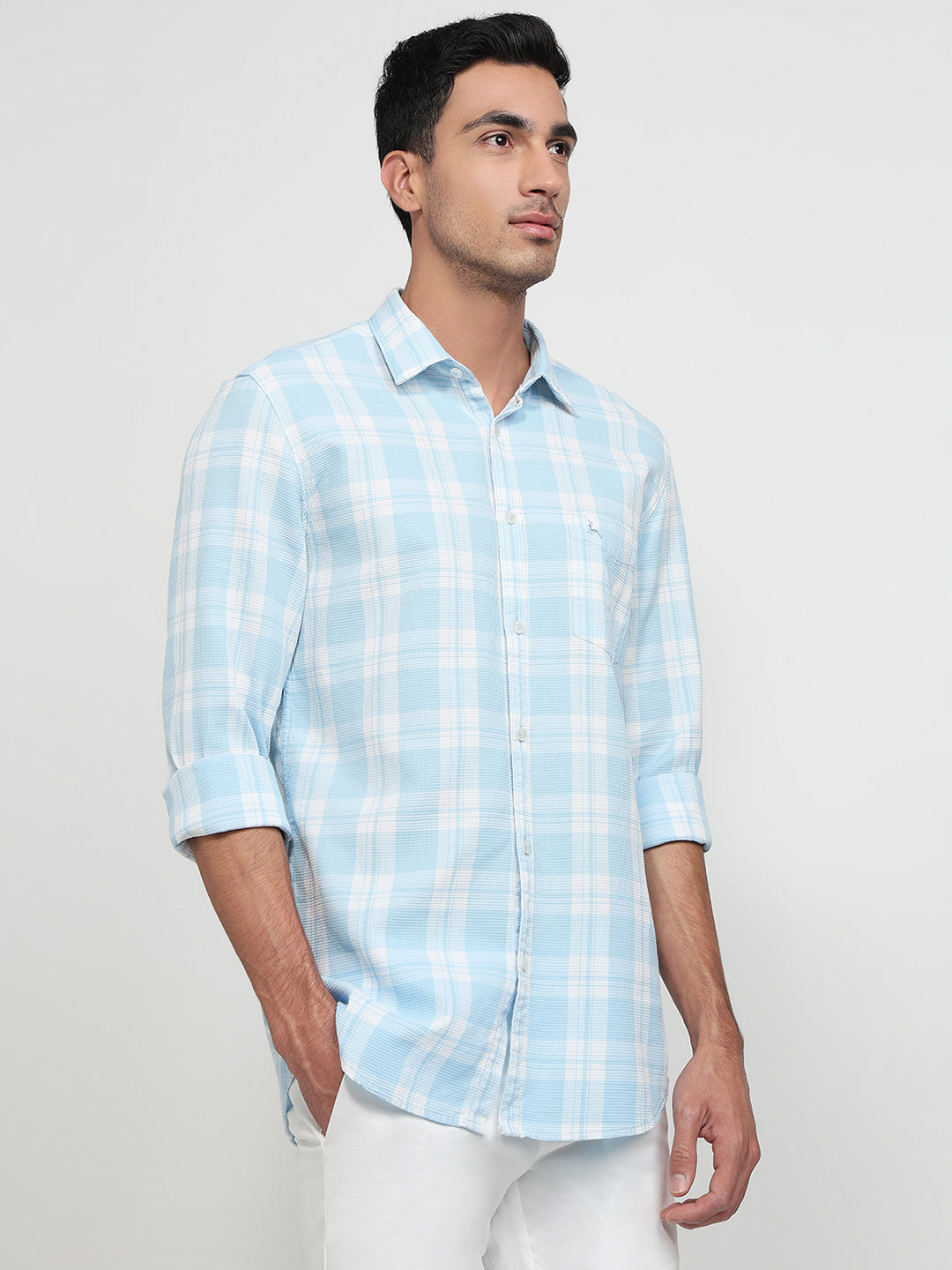 Parx Blue Casual Shirt