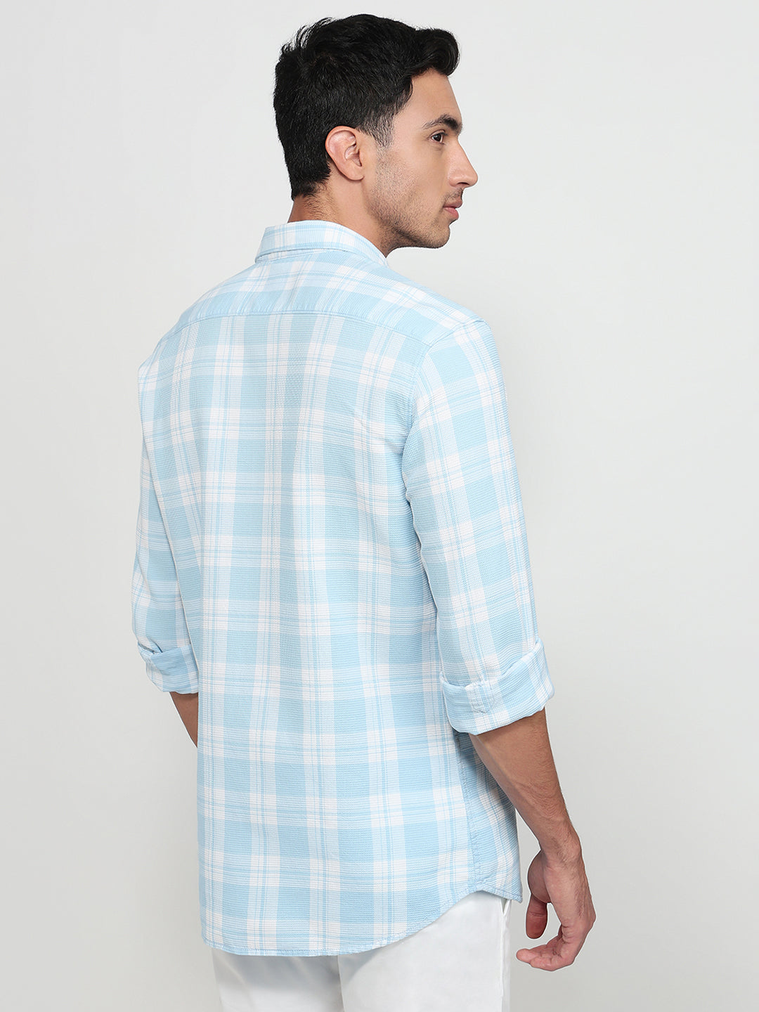 Parx Blue Casual Shirt
