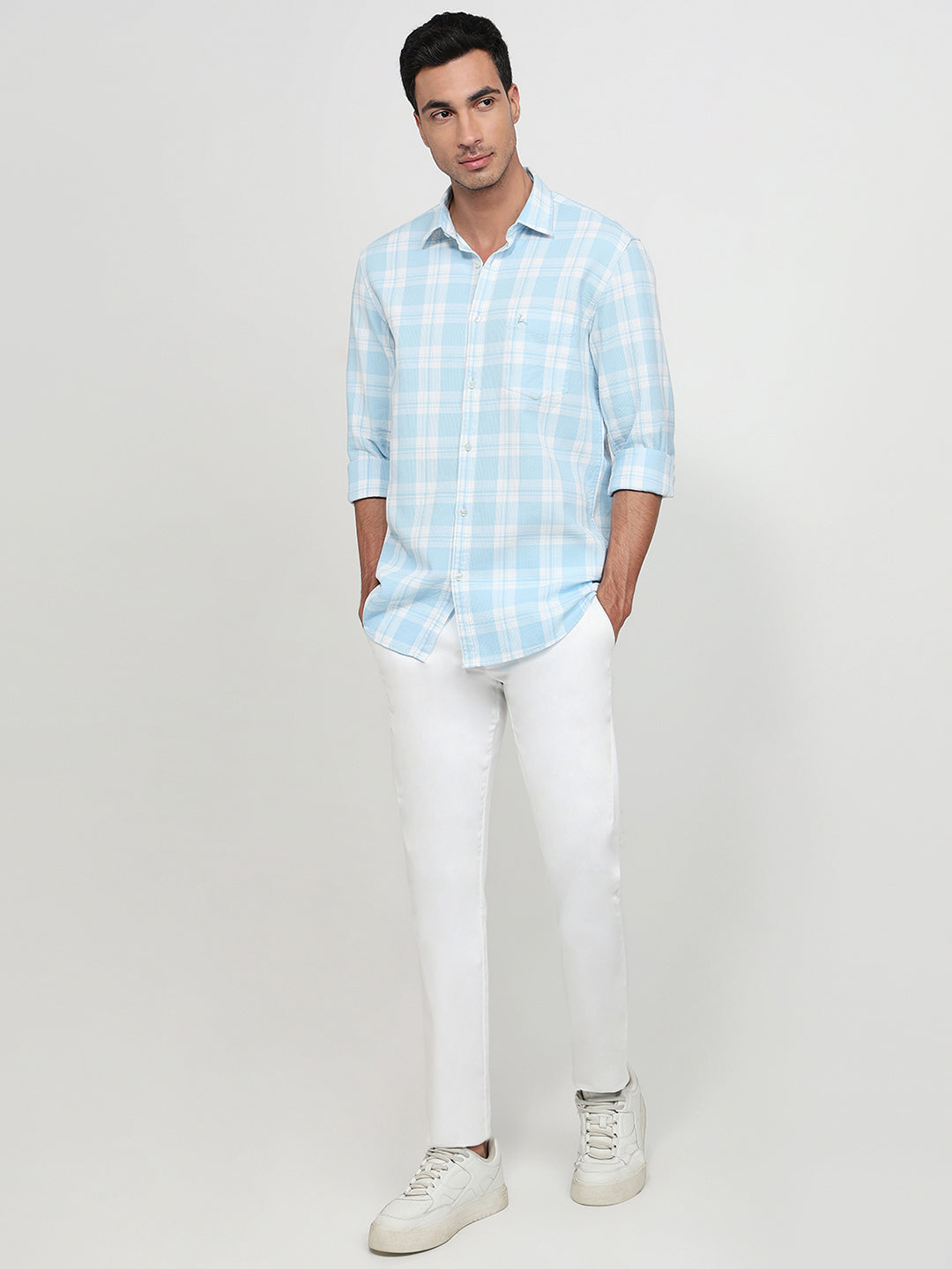 Parx Blue Casual Shirt