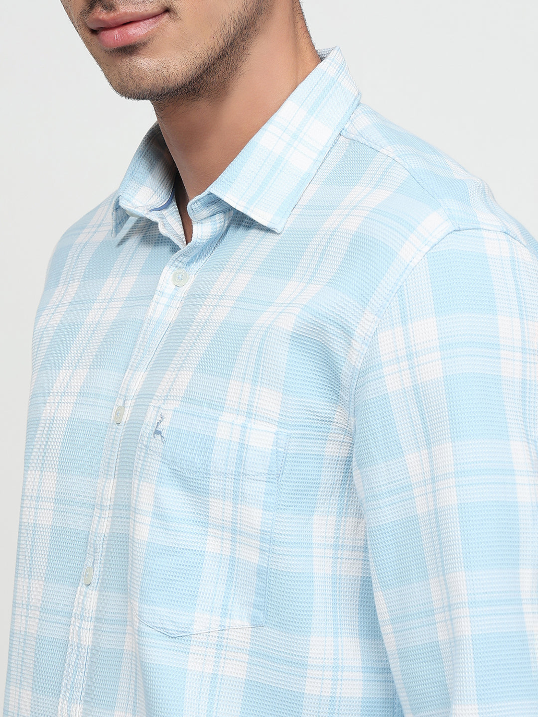 Parx Blue Casual Shirt