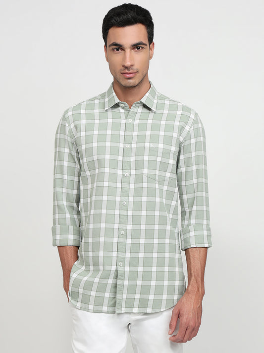Parx Green Casual Shirt