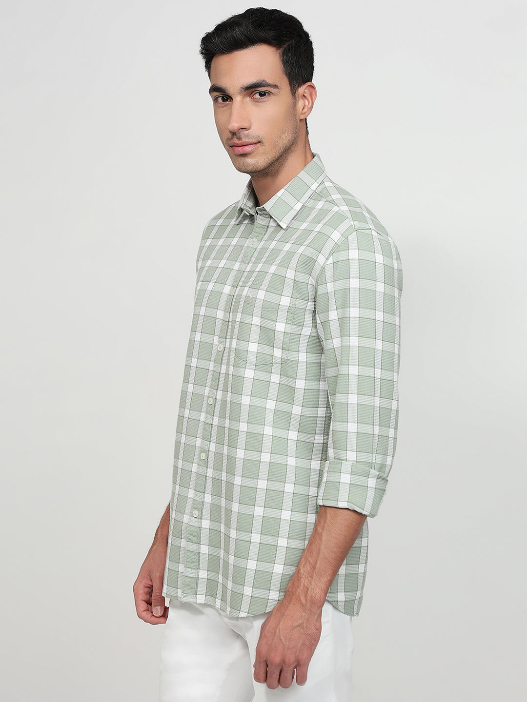 Parx Green Casual Shirt