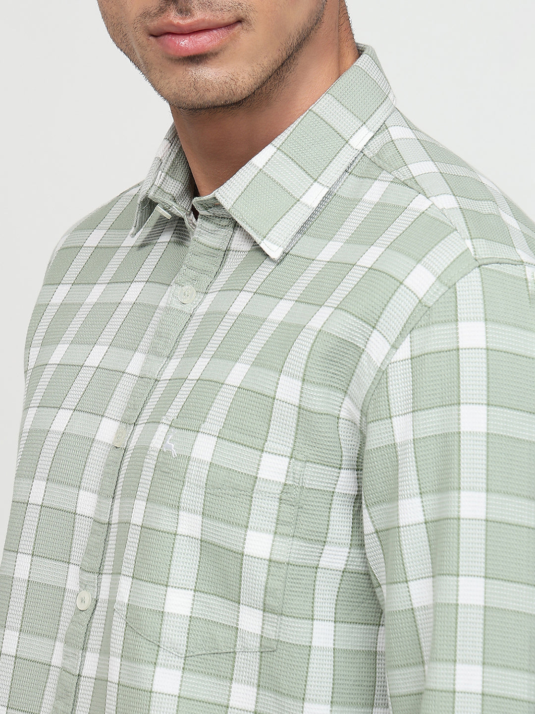Parx Green Casual Shirt