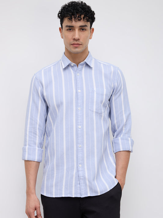Parx Blue Casual Shirt