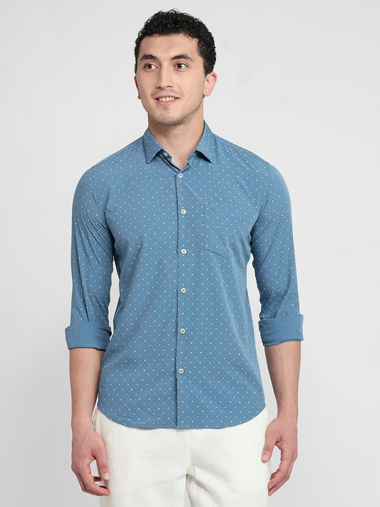 Parx Blue Casual Shirt