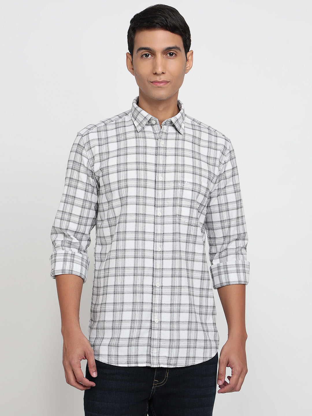 Parx White Casual Shirt