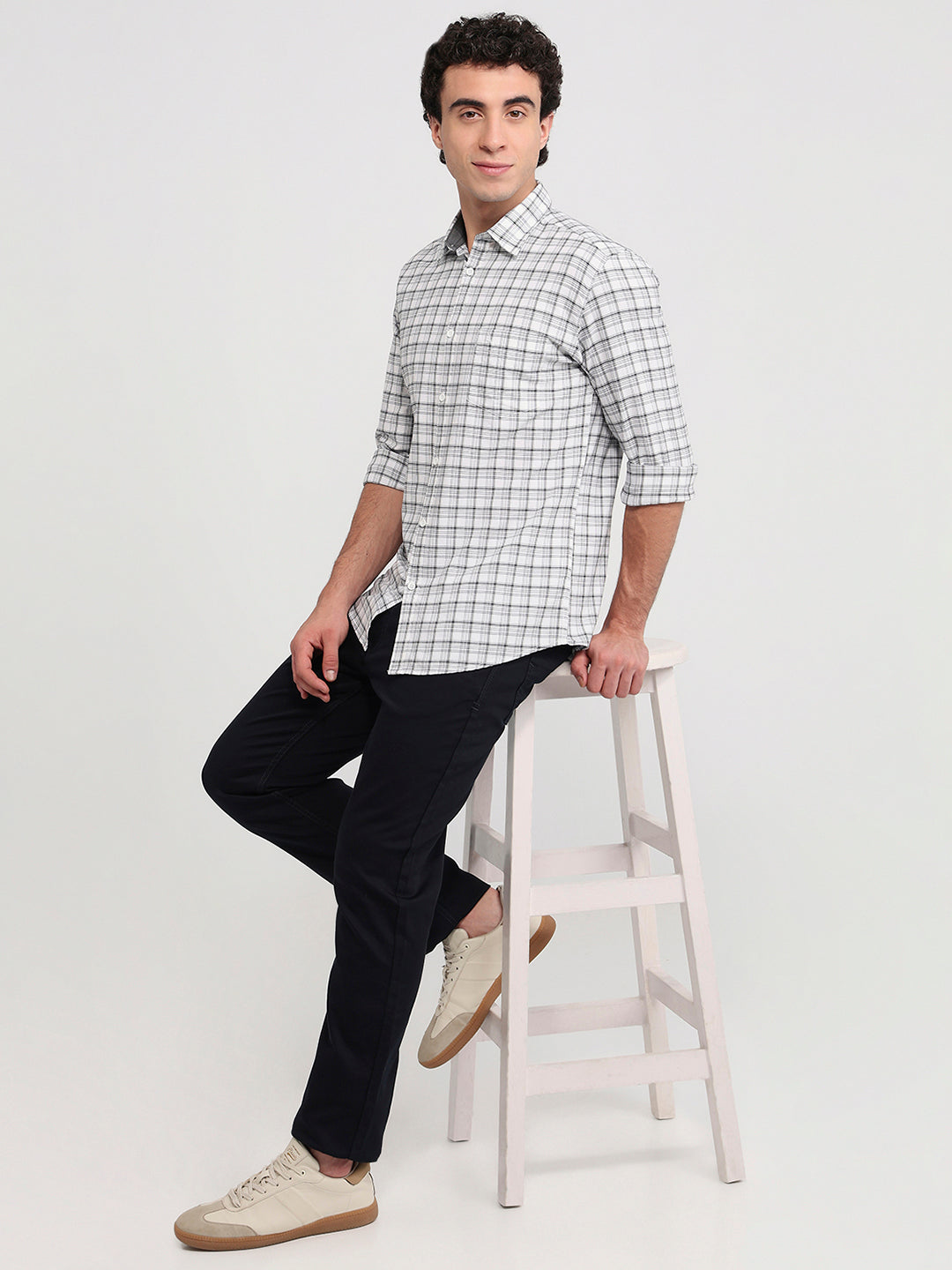 Parx White Casual Shirt
