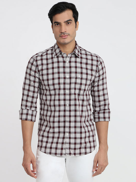 Parx Maroon Casual Shirt