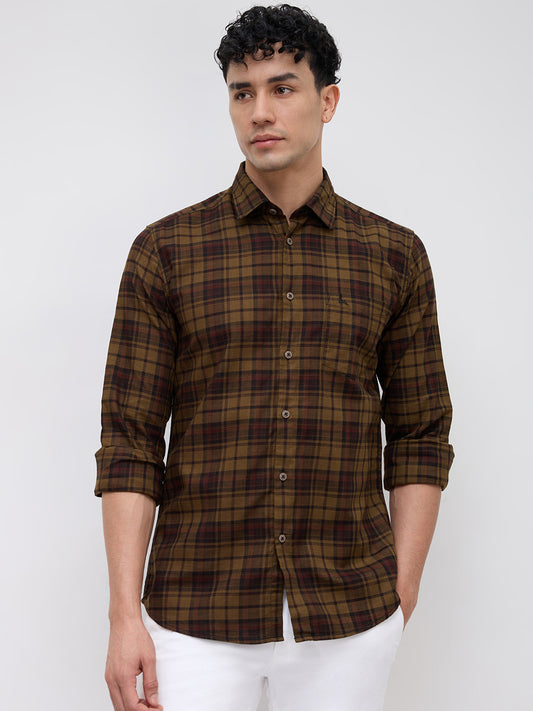 Parx Brown Casual Shirt