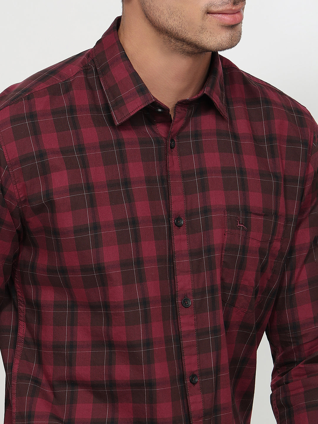 Parx Maroon Casual Shirt