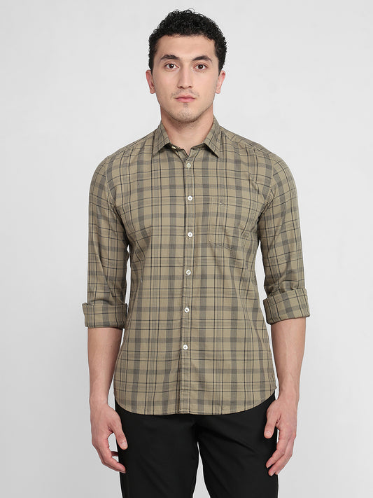 Parx Khaki Casual Shirt