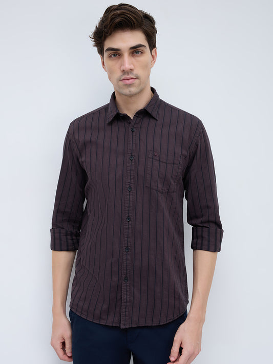 Parx Maroon Casual Shirt