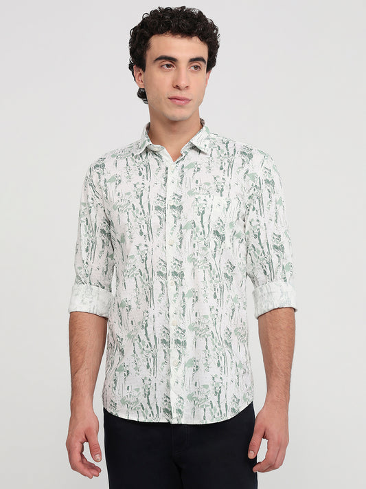 Parx Green Casual Shirt