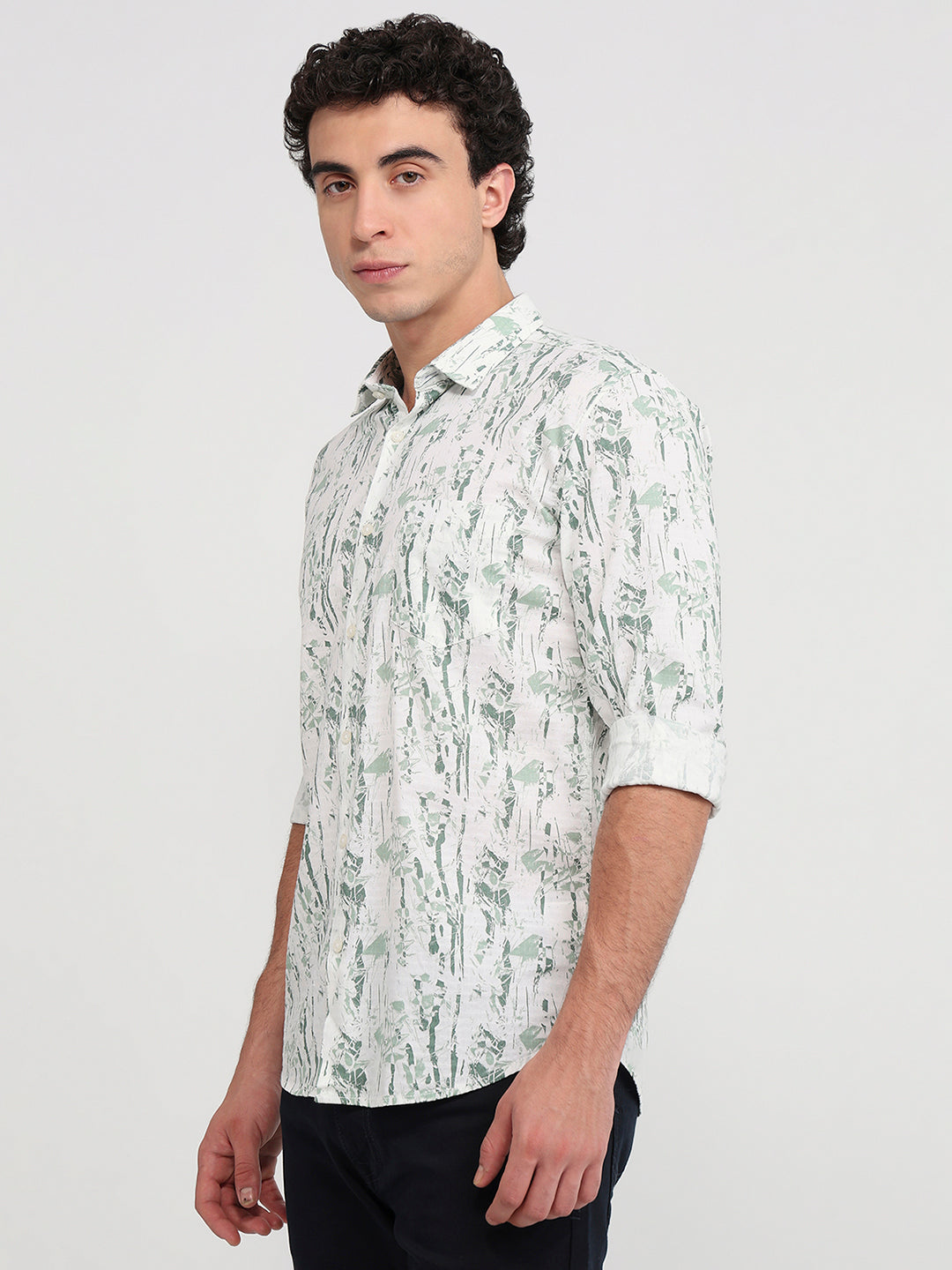 Parx Green Casual Shirt