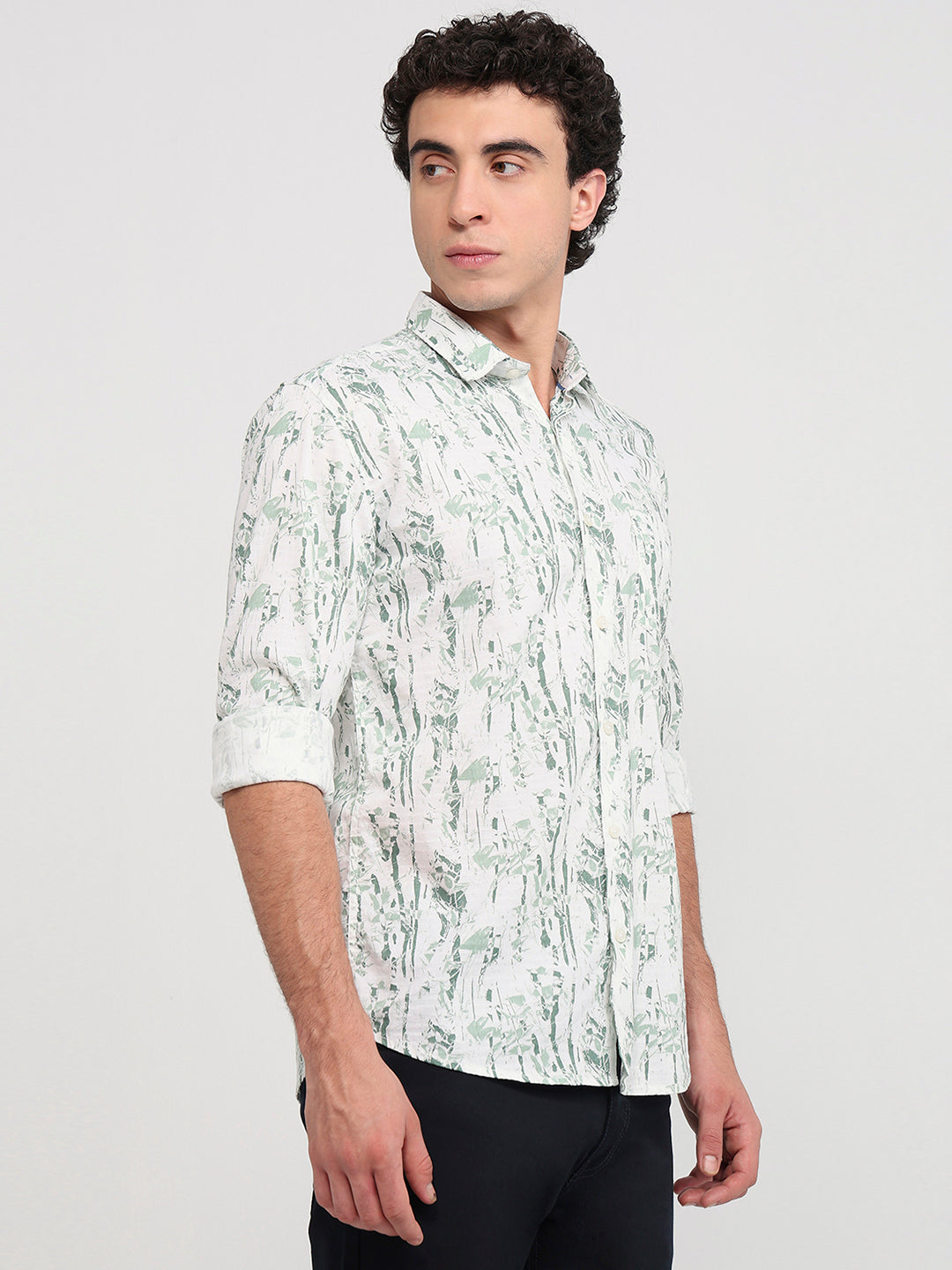 Parx Green Casual Shirt