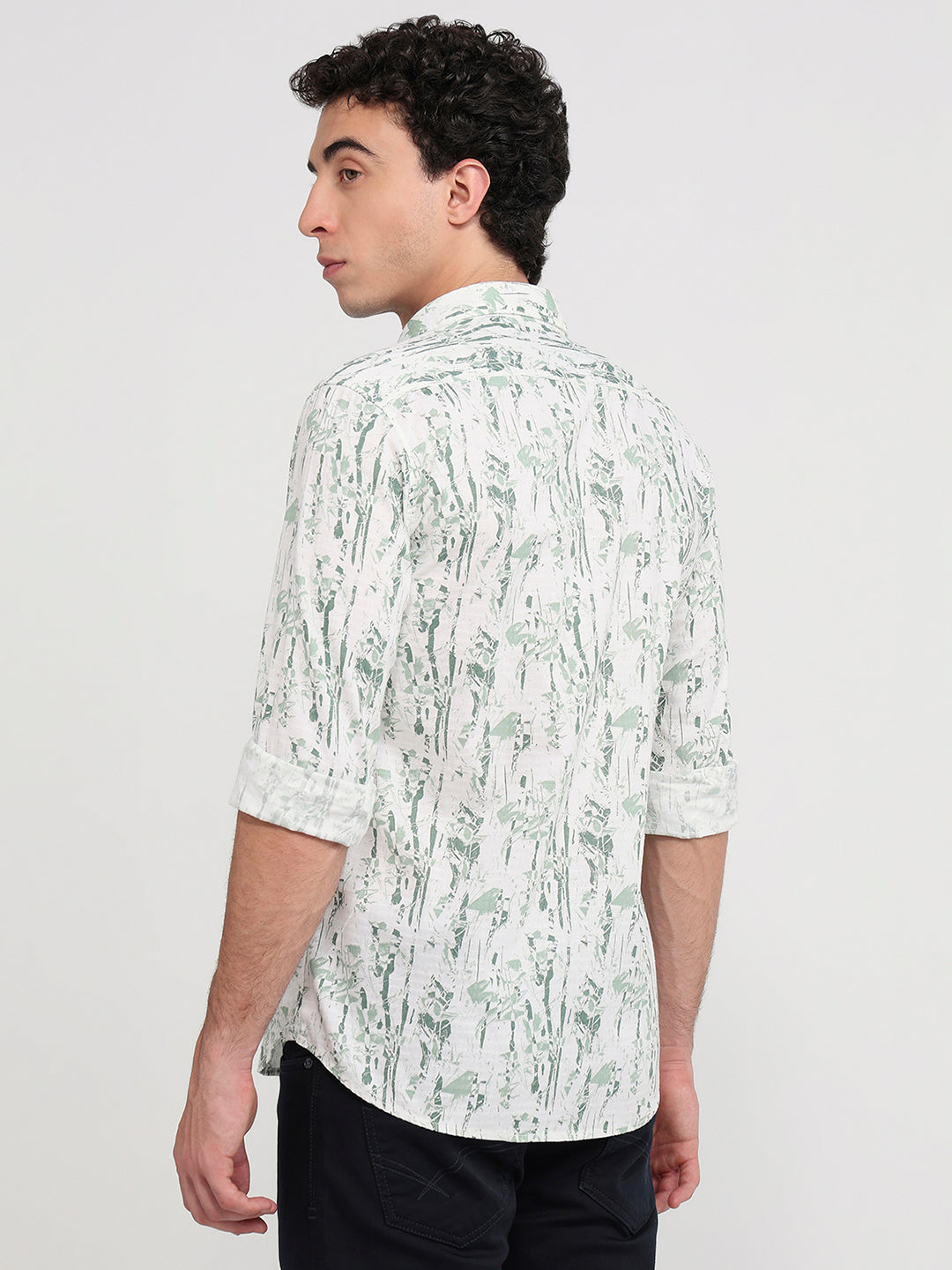 Parx Green Casual Shirt