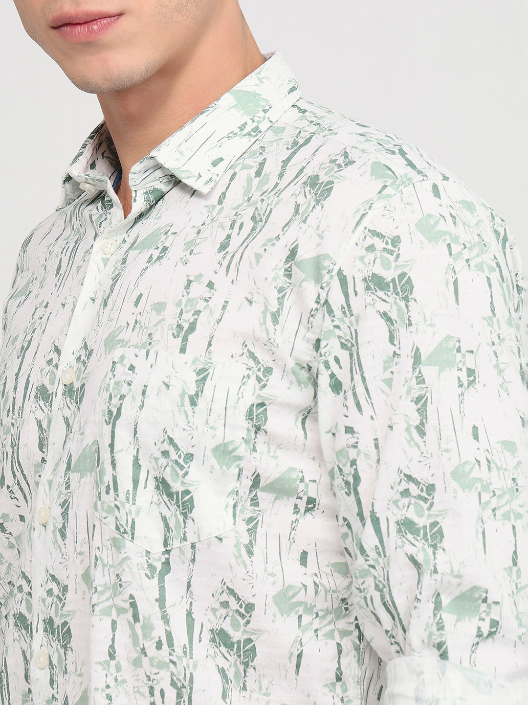 Parx Green Casual Shirt