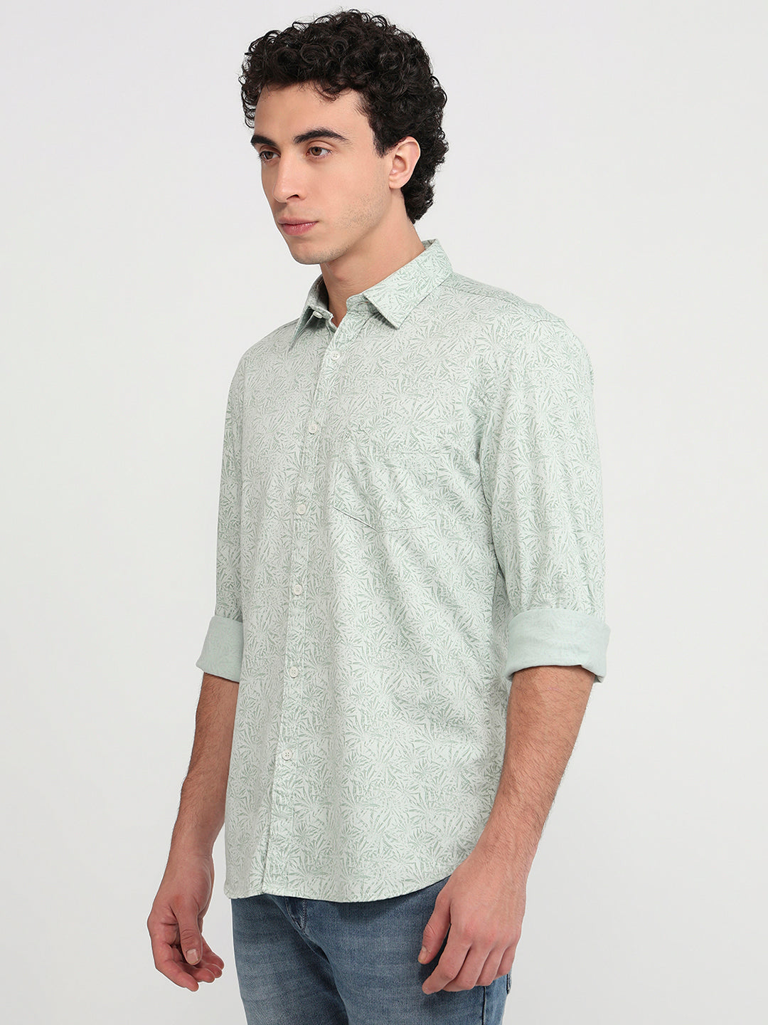 Parx Green Casual Shirt