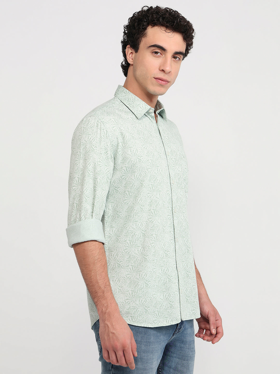Parx Green Casual Shirt