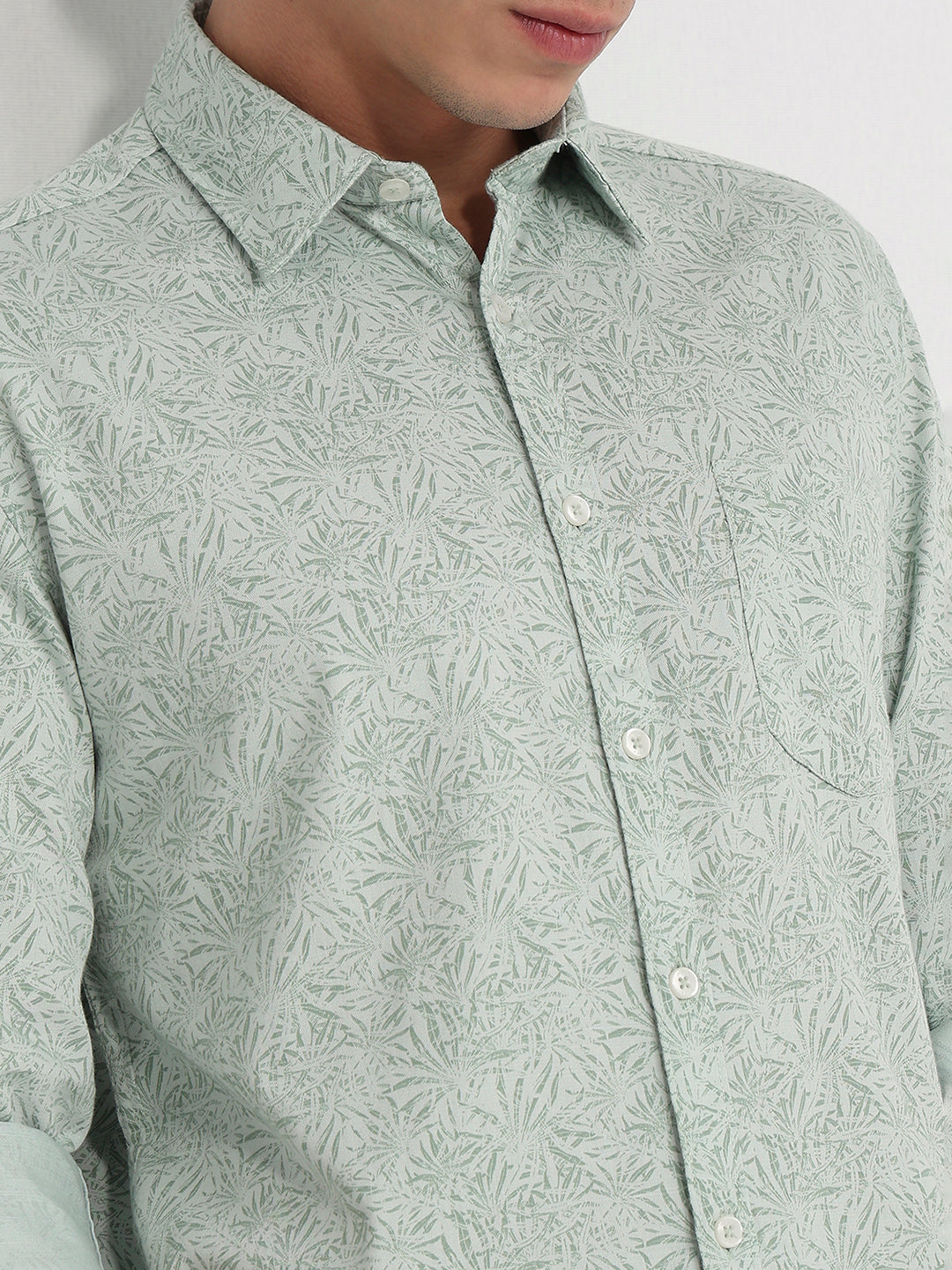 Parx Green Casual Shirt