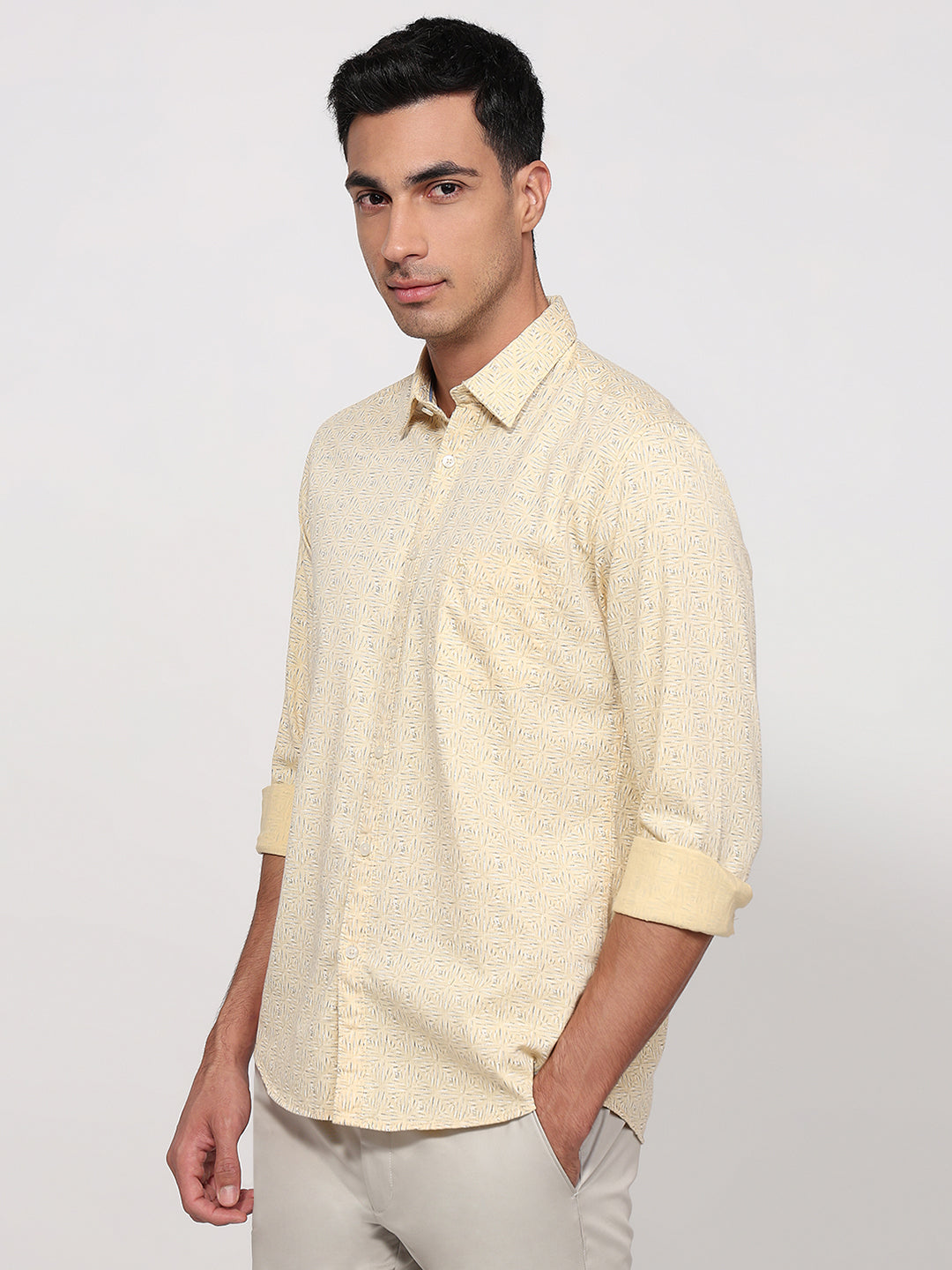 Parx Yellow Casual Shirt