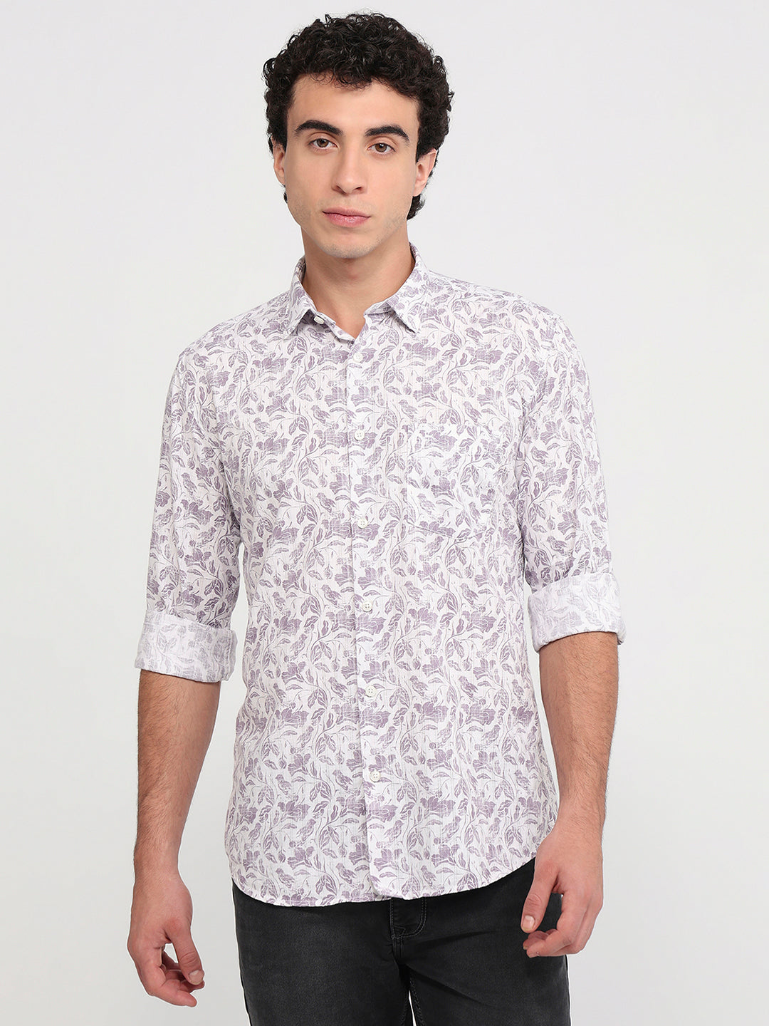 Parx Purple Casual Shirt