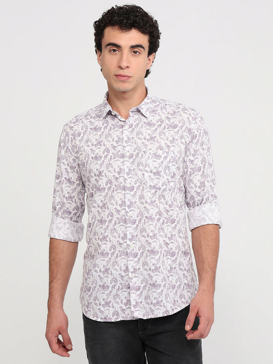 Parx Purple Casual Shirt