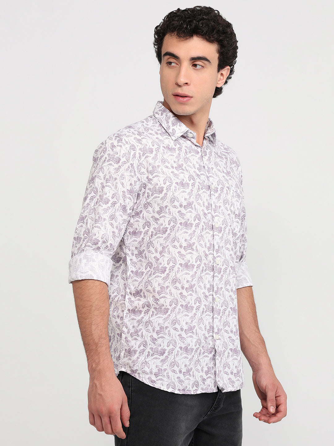 Parx Purple Casual Shirt