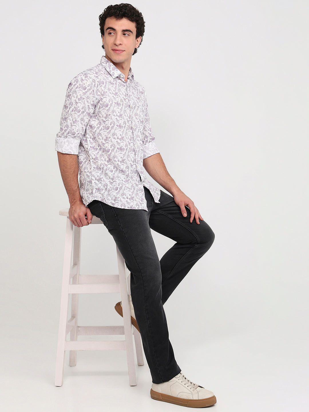 Parx Purple Casual Shirt