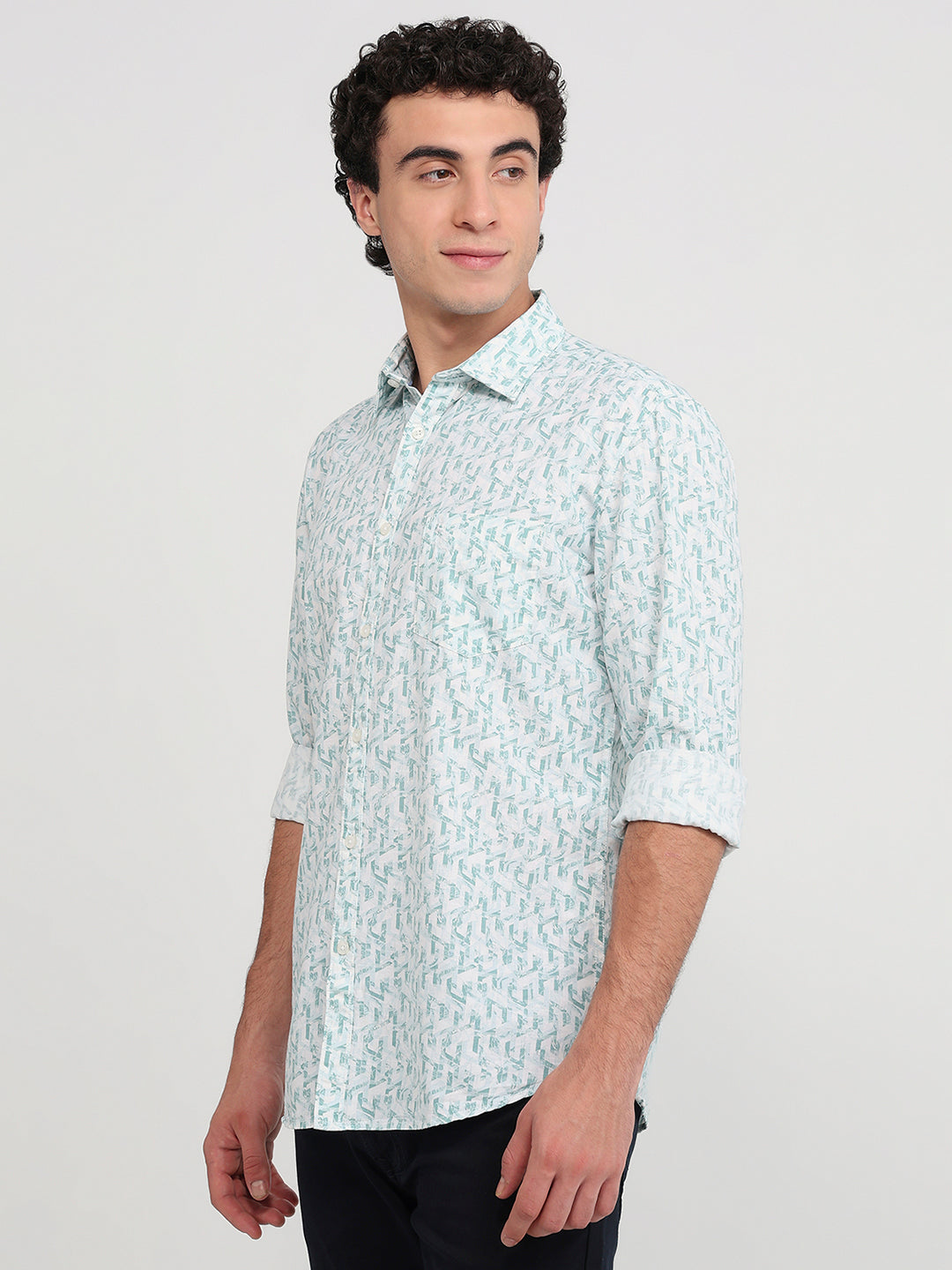Parx Green Casual Shirt
