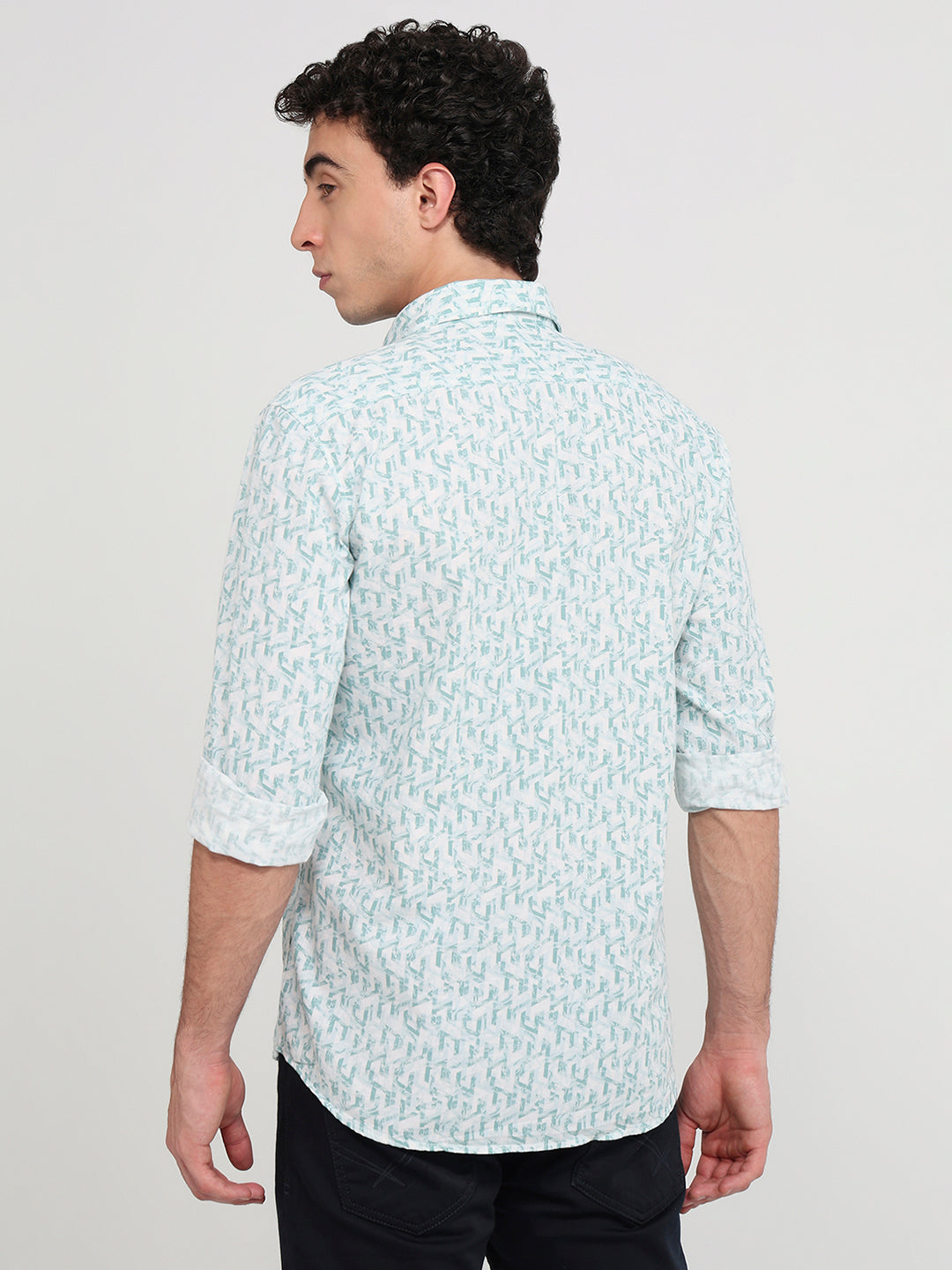 Parx Green Casual Shirt